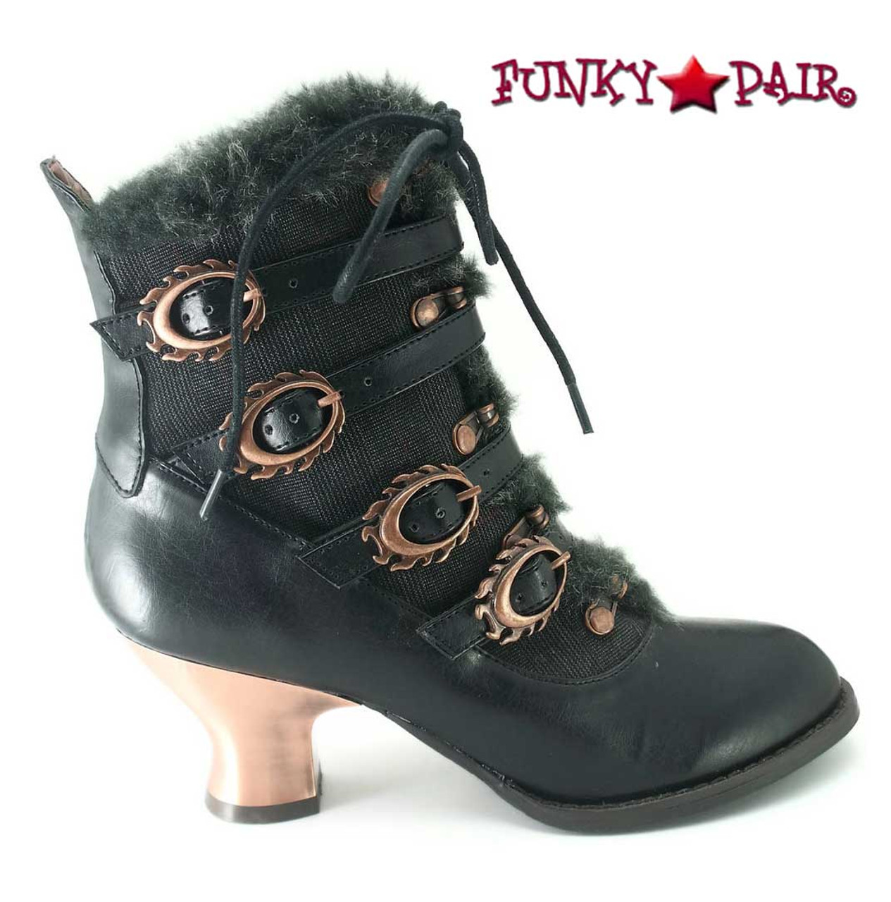 2.5 Inch High Heel Victorian Ankle Boots