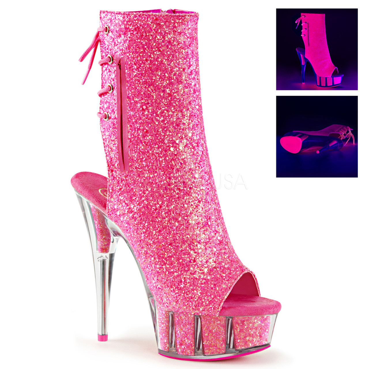 pleaser shoes pink