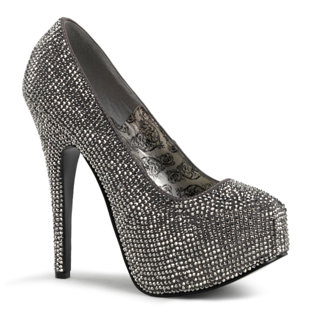 Teeze-06RW, Wide Width Rhinestones Pump