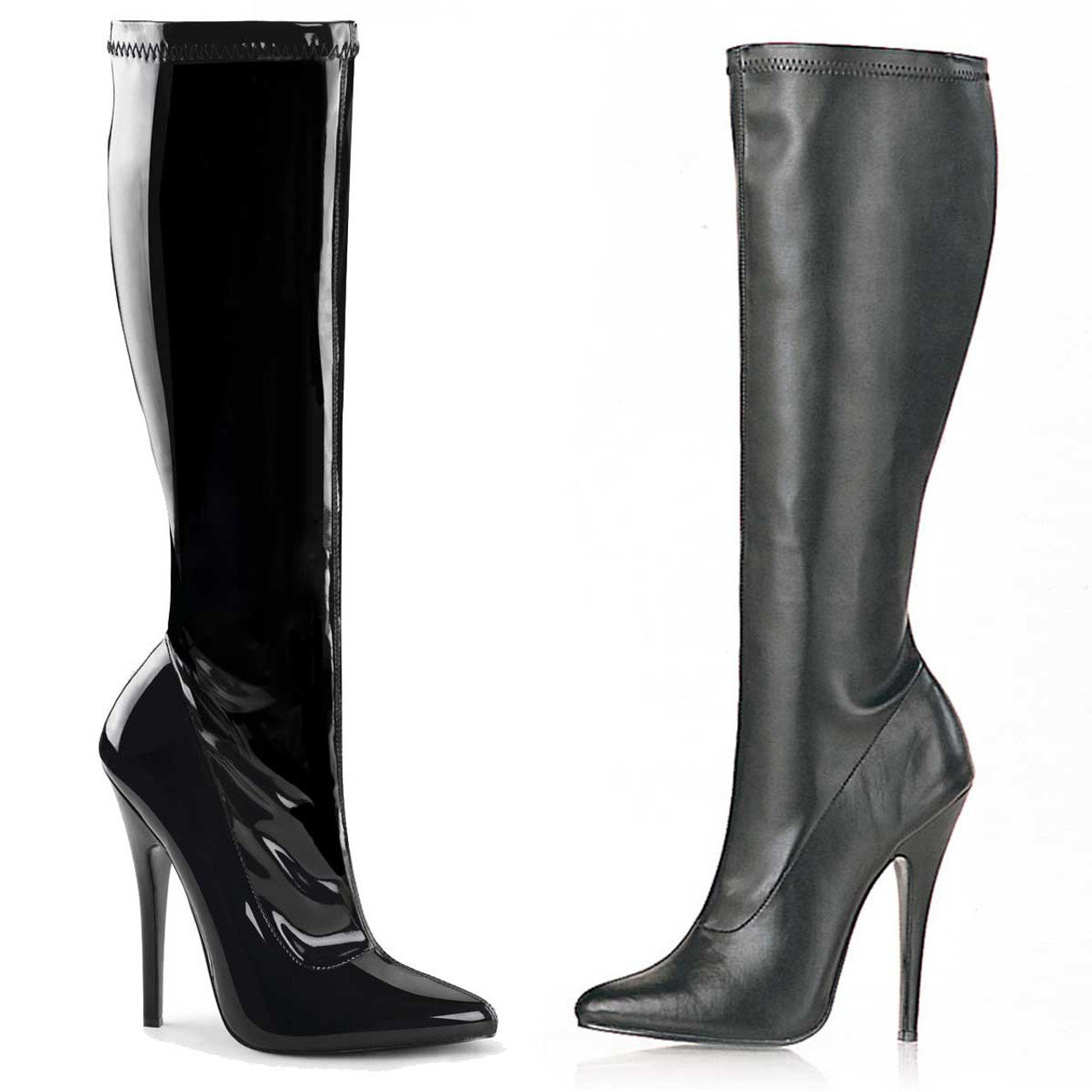 black knee high stiletto boots