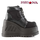 Demonia Stomp-10, Wedge Platform Booties