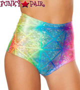 JV-FF610, Rave High Waisted Shorts On Sales $28.95 color Diamond Holo