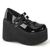 Demonia Kera-08 Black Double Strap Goth Platform Shoes
