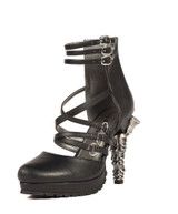 Verne, 5 Inch Claw Heel Strappy Open Ankle Booties