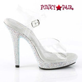 Pleaser | Lip-108DM, 5 Inch Heel Ankle Strap with Rhinestones