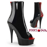 Pleaser | Delight-1025, Corset Style Ankle Boots