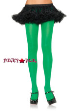 Color Kelly Green Nylon Tights 7300