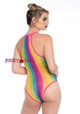 LA81556, Rainbow Striped Bodysuit