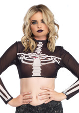 LA8283, Skeleton Crop Top