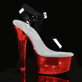 Pleaser Flashdance-608CH, 6 Inch Light-up Exotic Dancer Shoes