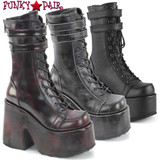 Demonia Camel-250 Women's Chunky Heel Mid-Calf Boots