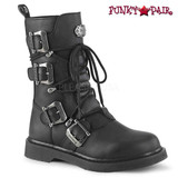 Demonia | BOLT-265, Mid-Calf Multi Buckles Combat Boots