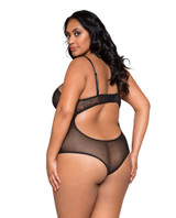 Plus Size Lingerie | LI281X, Lace-up Detail Bodysuit back view