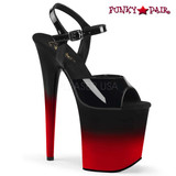 Pleaser Shoes | Flamingo-809BR-H, Two Tone Ankle Strap Sandal