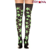 Music Legs | ML-4271, 420 Leaf Print Stockings