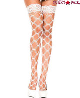 Multi Strands Net Stockings by Music Legs ML-45437 color White