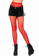 LA-9288, Red Flame Net Tights by Leg Avenue