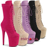 Pleaser | Flamingo-1050FS, Mid-Calf Suede Boots