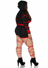 Plus Size Dragon Ninja Costume back view by Leg Avenue LA-85401X