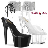 Pleaser Adore-791-2RS, 7" Rhinestones Ankle Cuff Sandal