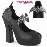 Demonia | Demon-18, Maryjane Pump with Bat Strap