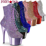 Pleaser | Adore-1020CHRS, 7" Rhinestones Ankle Boots