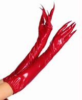 A2897, Red Vinyl Claw Gloves by Leg Avenue