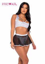 Roma R-6077 - Fishnet Skirt With Top 6071 and Panty 6072