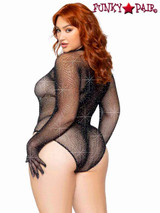 Leg Avenue LA89271X, Plus Size Rhinestone Gloved Bodysuit Back View