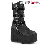 Demonia KERA-110, 4.5" Platform Studded Harness Mid-Calf Boot