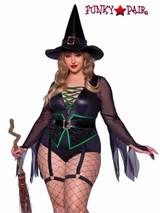 Leg Avenue LA87148X, Plus Size Broomstick Babe Costume