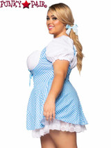 Leg Avenue LA86988X, Plus Size Split Skirt Gingham Dress