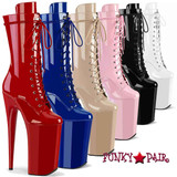 Pleaser BEYOND-1050, Extreme 10 Inch Heel Mid-Calf Boots