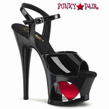 Pleaser | MOON-709H, Cutout Platform with Red Heart Sandal