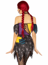 LA87158, Darling Rag Doll Costume Back View By Leg Avenue