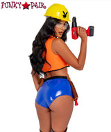 PB143, Playboy Construction Cutie Costume Back View