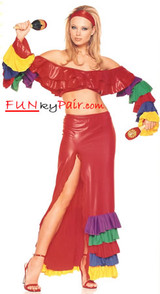 Samba Costume (8011) Multi color brand Leg Avenue