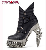 NAGA, Ankle Boots with Skull Side view