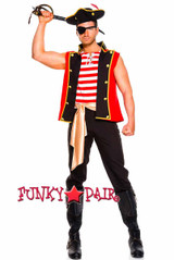 Music Leg ML-76028, Men's Plunderous Pirate Costume