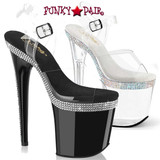 Pleaser FLAMINGO-808MLS, 8 Inch Heel Rhinestones Platform Sandal