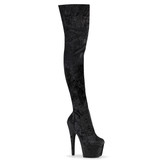 ADORE-3000WR, 7 Inch Fabric Material Thigh High Boots