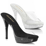 Pleaser ATHENA-501, 5 Inch Heel Slide with Rhinestones
