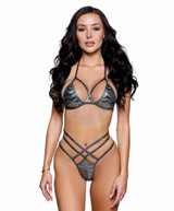 R6780, Black Holographic Bikini Set