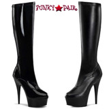 Pleaser | DELIGHT-2000 6" Exotic Dancer Stretch Knee High Boots