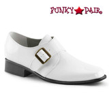 White LOAFER-12, Men Disco Loafer Shoes | Funtasma