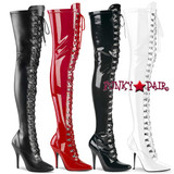 Pleaser Seduce-3024, 5 Inch Stretch Thigh High Boot