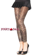 Brown Leopard Print Footless Tights | Leg Avenue 7450