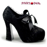 DEMON-11, Lace Overlay Mary Jane Demonia Women Shoes