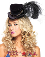 Leg Avenue A1958, Steampunk Velvet Top Hat