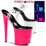 Pleaser Shoes | Flamingo-808UV, Ankle Strap UV Sandal